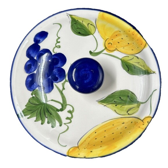 Vtg Jay Wilfred Andrea by Sadek Large Ceramic Fruit Canister with Lid Portugal - Picture 6 of 11